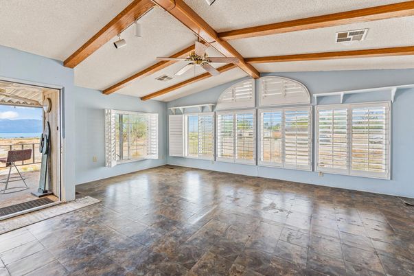 Empty room, Interior, Water, Wooden Beams