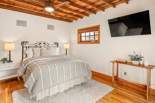 Bedroom, Interior, Wooden Beams, Wooden Ceilings, Wood Texture Flooring