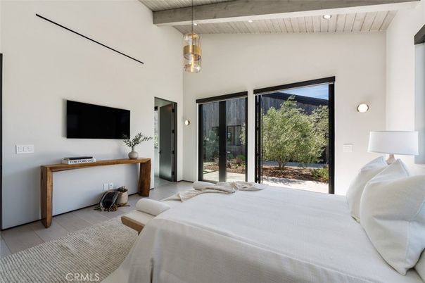 Bedroom, Interior, Pendant Lights, Wooden Beams, Wooden Ceilings
