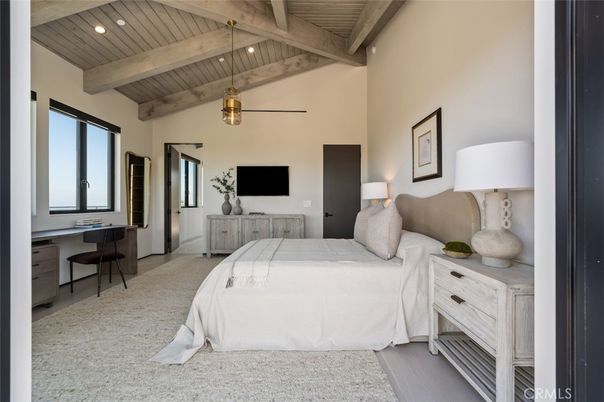 Bedroom, Interior, Recessed Lighting, Wooden Beams, Wooden Ceilings
