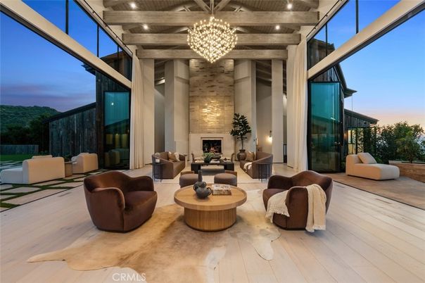 Fireplace, Interior, Living room, Stone Walls, Wood Texture Flooring