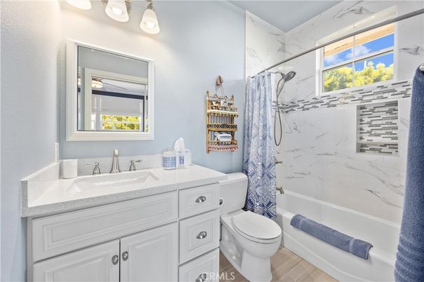 Bathroom, Interior, Marble Walls, Wood Texture Flooring