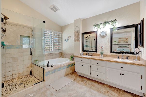 Bathroom, Dual Sink Vanities, Glass Shower, Interior