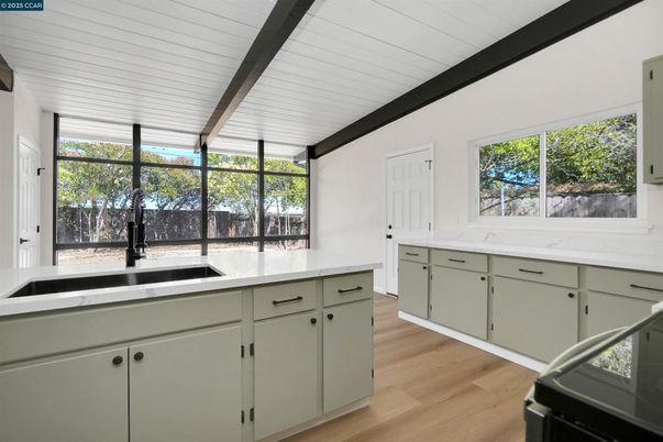 Interior, Kitchen, Wooden Beams, Wood Texture Flooring