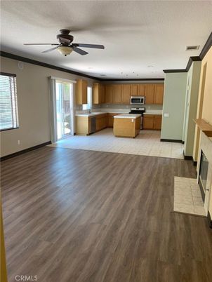 Fireplace, Interior, Kitchen, Wood Texture Flooring