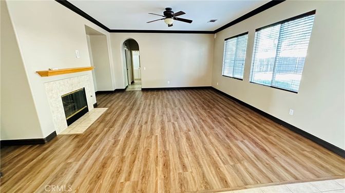 Empty room, Fireplace, Interior, Wood Texture Flooring