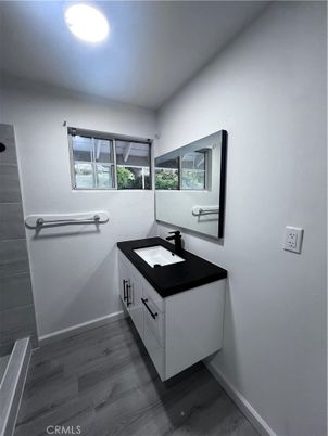Bathroom, Dual Sink Vanities, Interior, Wood Texture Flooring
