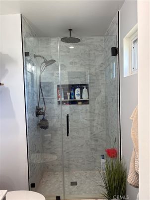Bathroom, Glass Shower, Interior, Marble Walls