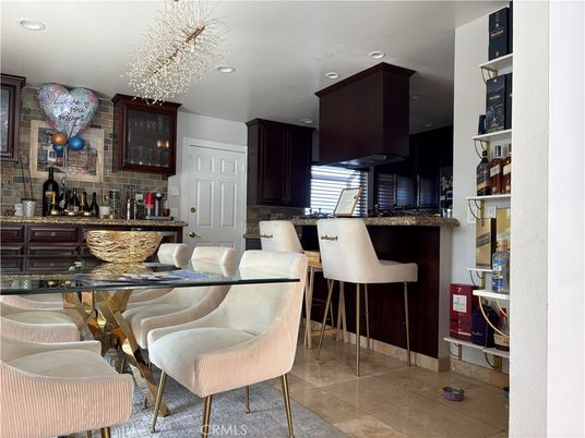 Dining room, Interior, Kitchen, Recessed Lighting, Stone Walls