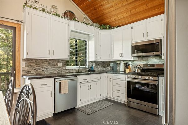 Interior, Kitchen, Stainless Steel Appliances, Wooden Ceilings