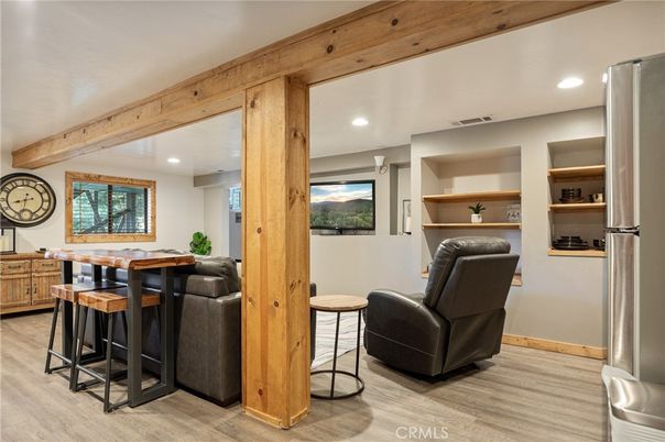 Interior, Recessed Lighting, Wooden Beams, Wood Texture Flooring