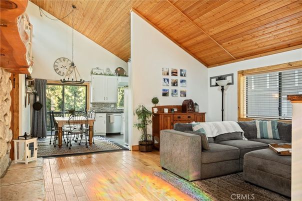 Dining room, Interior, Living room, Pendant Lights, Wooden Ceilings, Wood Texture Flooring