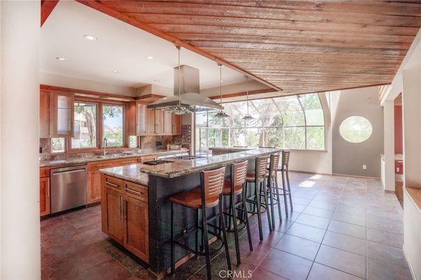 Interior, Kitchen, Recessed Lighting, Stainless Steel Appliances, Wooden Ceilings