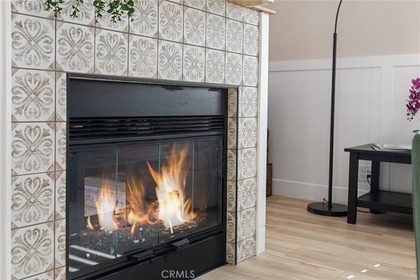 Fireplace, Interior, Wood Texture Flooring