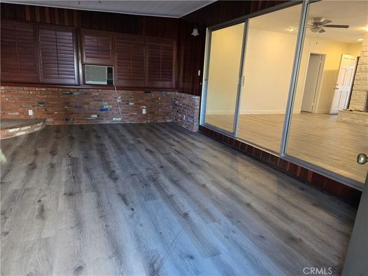 Empty room, Interior, Stone Walls, Wood Texture Flooring