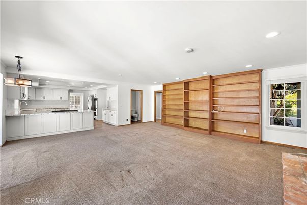 Empty room, Interior, Kitchen, Pendant Lights, Recessed Lighting