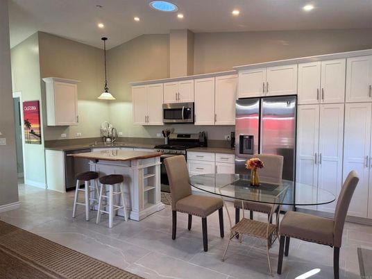Dining room, Interior, Kitchen, Pendant Lights, Recessed Lighting