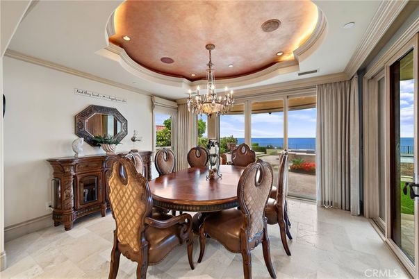 Chandelier, Dining room, Interior, Recessed Lighting, Water