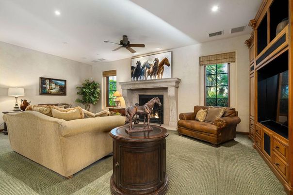 Fireplace, Interior, Living room, Recessed Lighting
