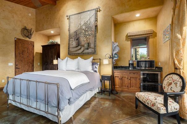 Bedroom, Interior, Recessed Lighting, Wooden Beams