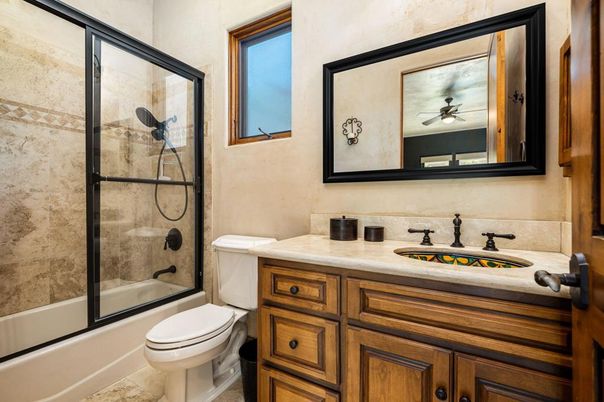 Bathroom, Glass Shower, Interior, Tile Countertops