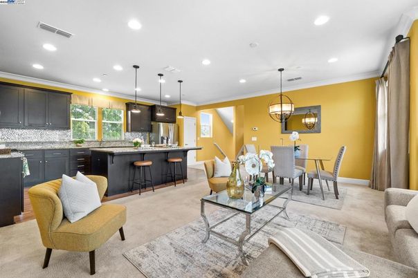 Dining room, Interior, Kitchen, Pendant Lights, Recessed Lighting