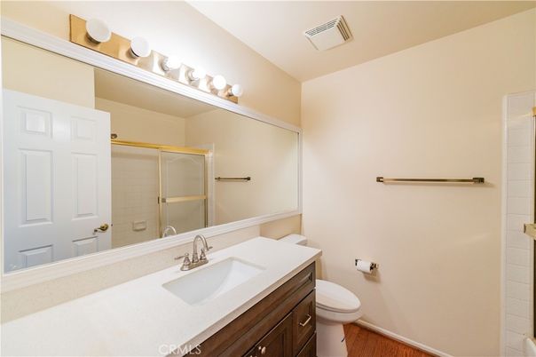 Bathroom, Glass Shower, Interior, Wood Texture Flooring