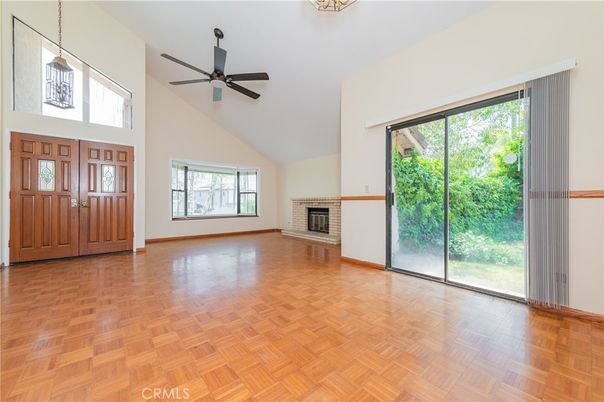 Empty room, Fireplace, Interior, Wood Texture Flooring