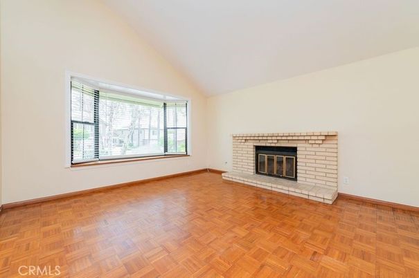 Empty room, Fireplace, Interior, Wood Texture Flooring