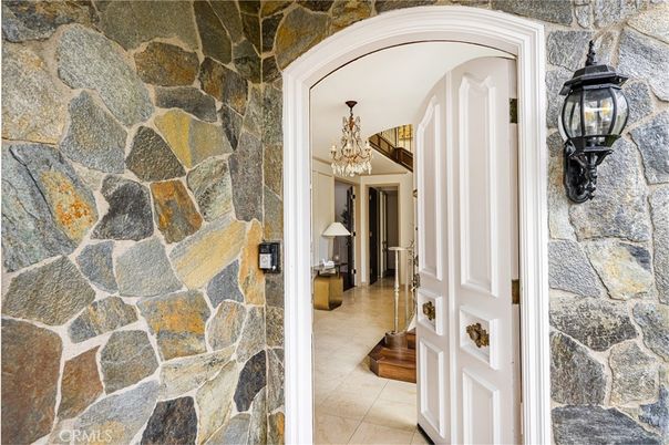 Chandelier, Interior, Stone Walls