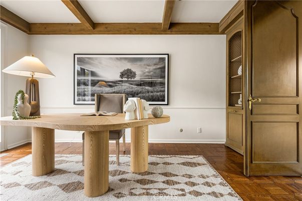 Home Office, Interior, Wooden Beams, Wood Texture Flooring