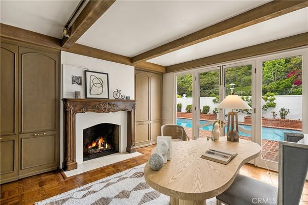 Fireplace, Interior, Wooden Beams, Wood Texture Flooring