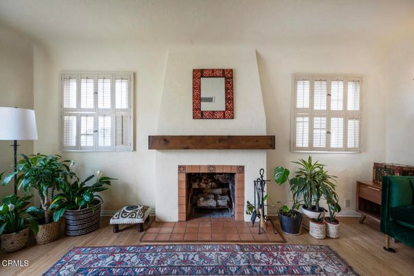 Fireplace, Interior, Wood Texture Flooring