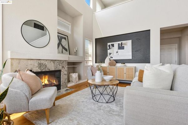 Fireplace, Interior, Living room, Wood Texture Flooring