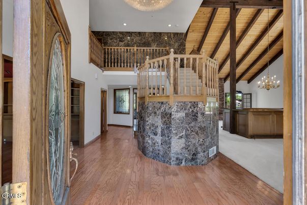 Chandelier, Interior, Recessed Lighting, Wooden Beams, Wooden Ceilings, Wood Texture Flooring
