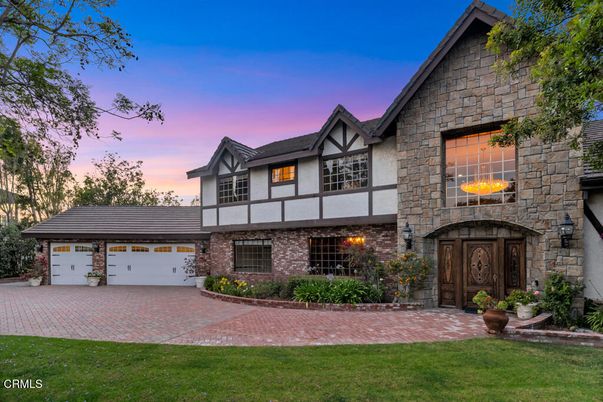 Attached, Exterior, Facade, Brick Facade, Tudor Revival