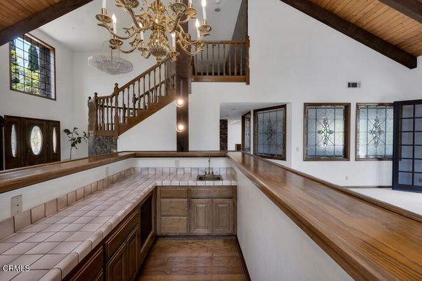 Chandelier, Interior, Wooden Beams, Wooden Ceilings, Wood Texture Flooring