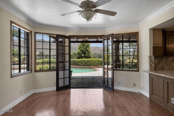 Interior, Pool, Sun Room, Wood Texture Flooring