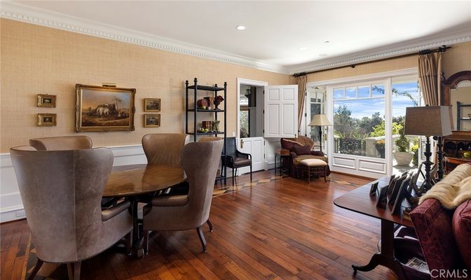 Dining room, Interior, Living room, Recessed Lighting, Wood Texture Flooring