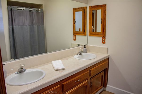 Bathroom, Dual Sink Vanities, Interior, Tile Countertops