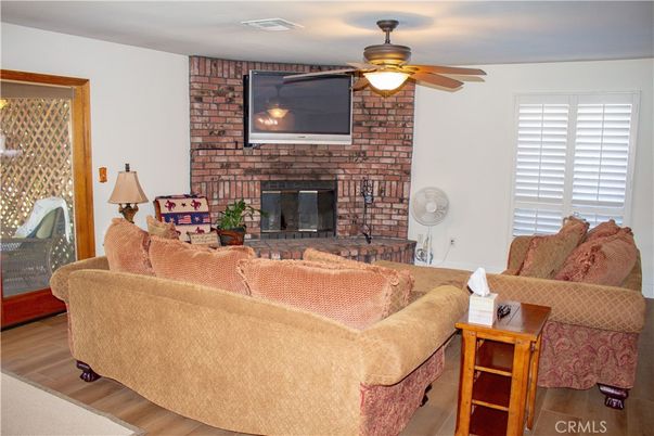Fireplace, Interior, Living room, Stone Walls, Wood Texture Flooring