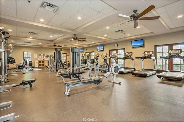 Fitness Equipment, Gym, Interior, Recessed Lighting