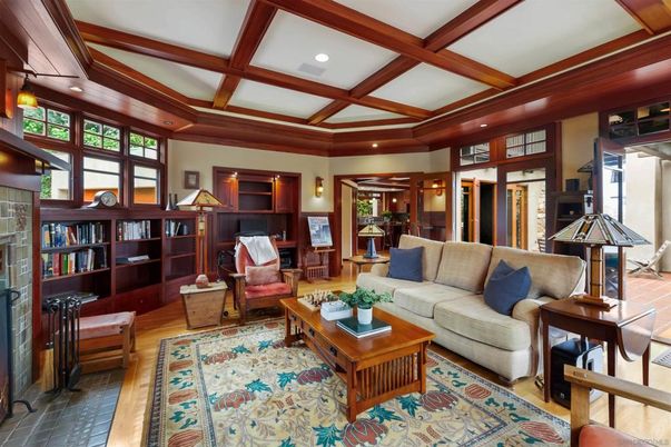 Interior, Living room, Recessed Lighting, Wooden Beams, Wood Texture Flooring