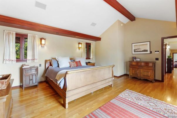 Bedroom, Interior, Wooden Beams, Wood Texture Flooring