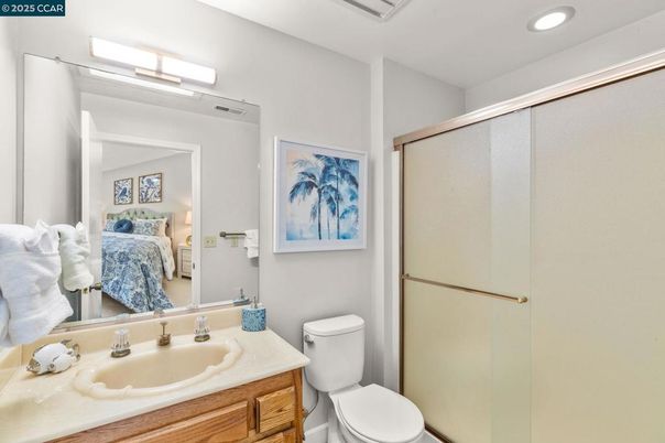 Bathroom, Bedroom, Glass Shower, Interior, Recessed Lighting