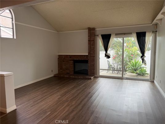 Empty room, Fireplace, Interior, Wood Texture Flooring