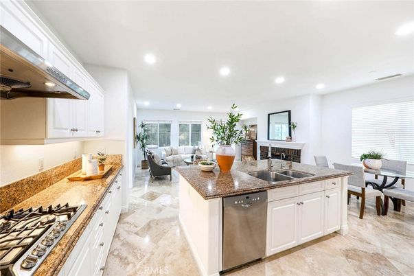 Dining room, Interior, Kitchen, Living room, Recessed Lighting, Stainless Steel Appliances