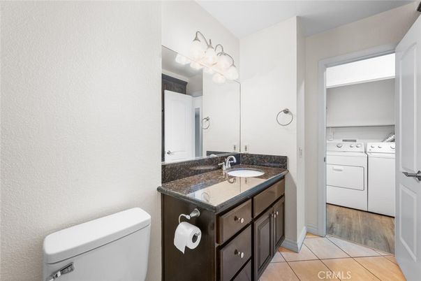 Bathroom, Interior, Washer, Wood Texture Flooring