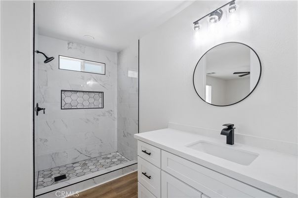 Bathroom, Glass Shower, Interior, Marble Walls