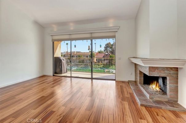 Empty room, Fireplace, Interior, Wood Texture Flooring